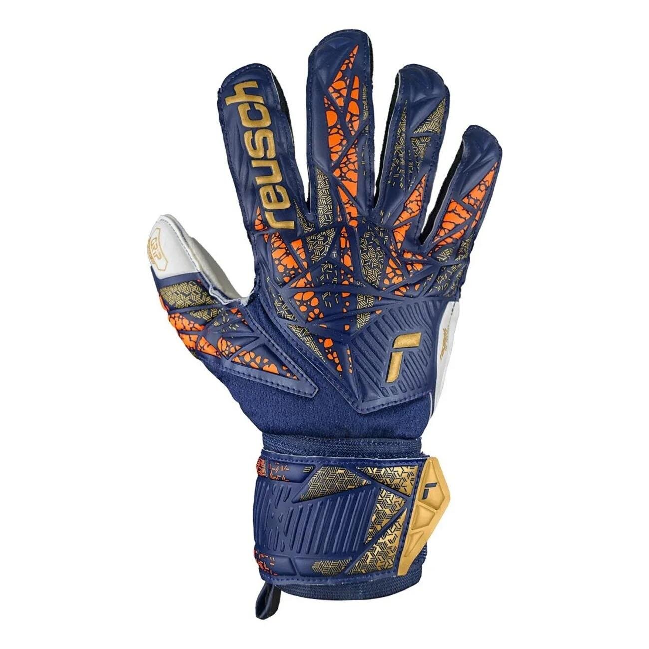 Reusch 5470815 Attrakt Grip Kaleci Eldivenleri Lacivert-Turuncu - 2