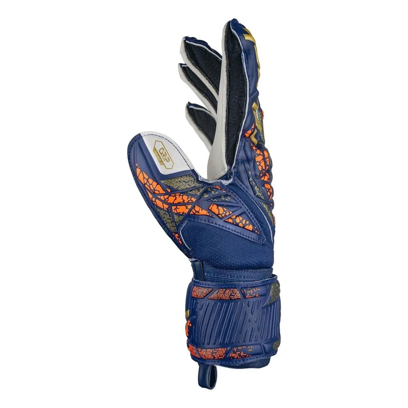 Reusch 5470815 Attrakt Grip Kaleci Eldivenleri Lacivert-Turuncu - 3