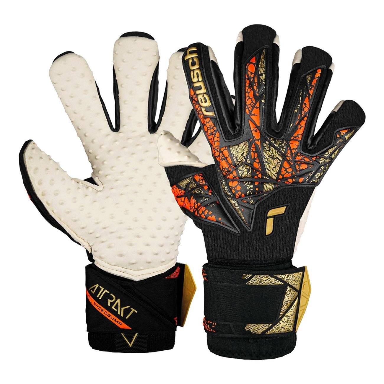Reusch 5470978 Attrakt Kaleci Eldiveni Siyah-Gold - 4