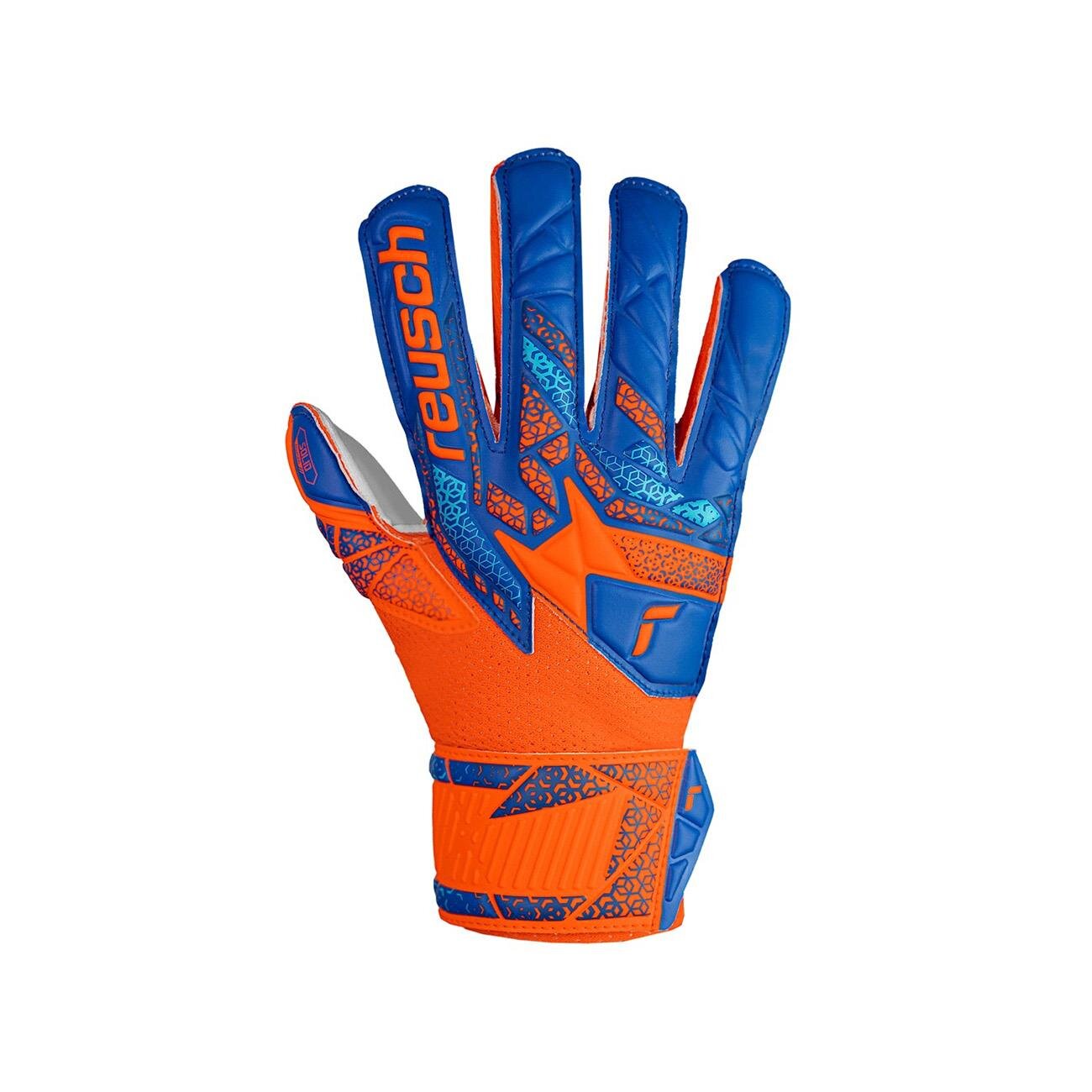 Reusch 5472510 Attrakt Solid Finger Support Jr. Kaleci Eldiveni Saks-Turuncu - 1