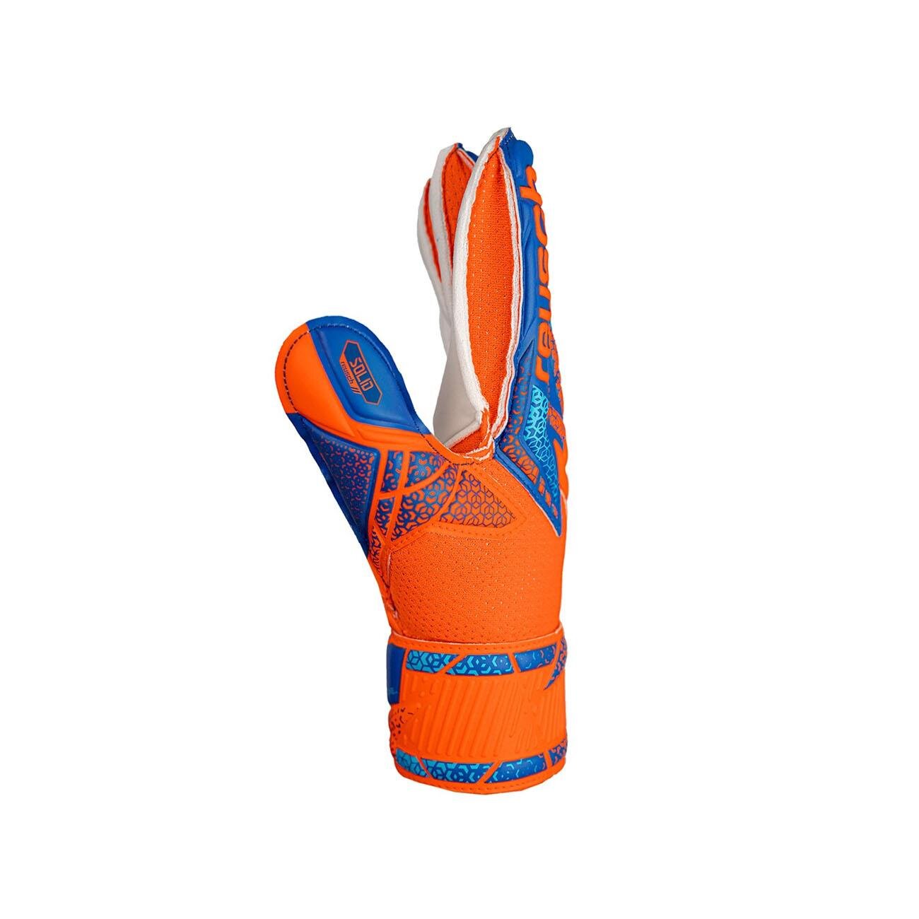 Reusch 5472510 Attrakt Solid Finger Support Jr. Kaleci Eldiveni Saks-Turuncu - 4