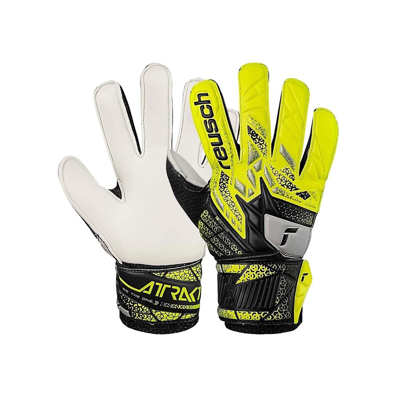Reusch 5572515 Attrakt Solid Junior Kaleci Eldiveni Neon Sarı - 4