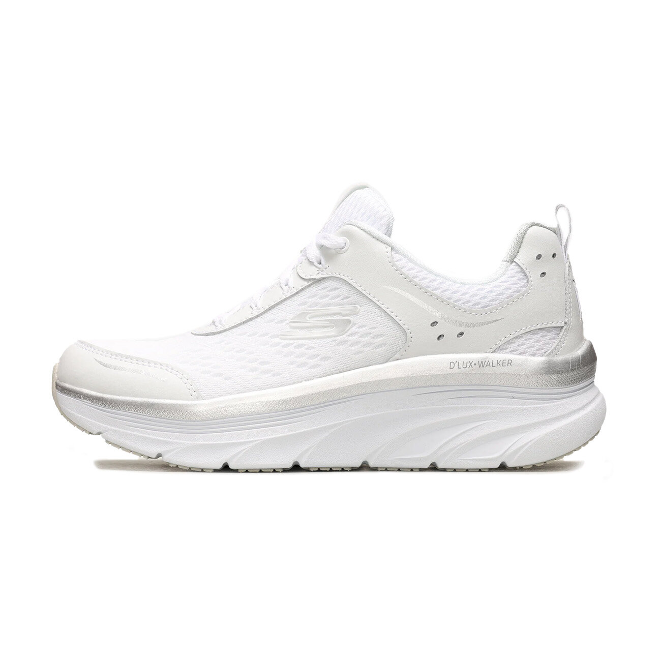 Skechers 149023 D'Lux Walker-İnfinite Motion Spor Ayakkabı Beyaz-Gümüş - 1