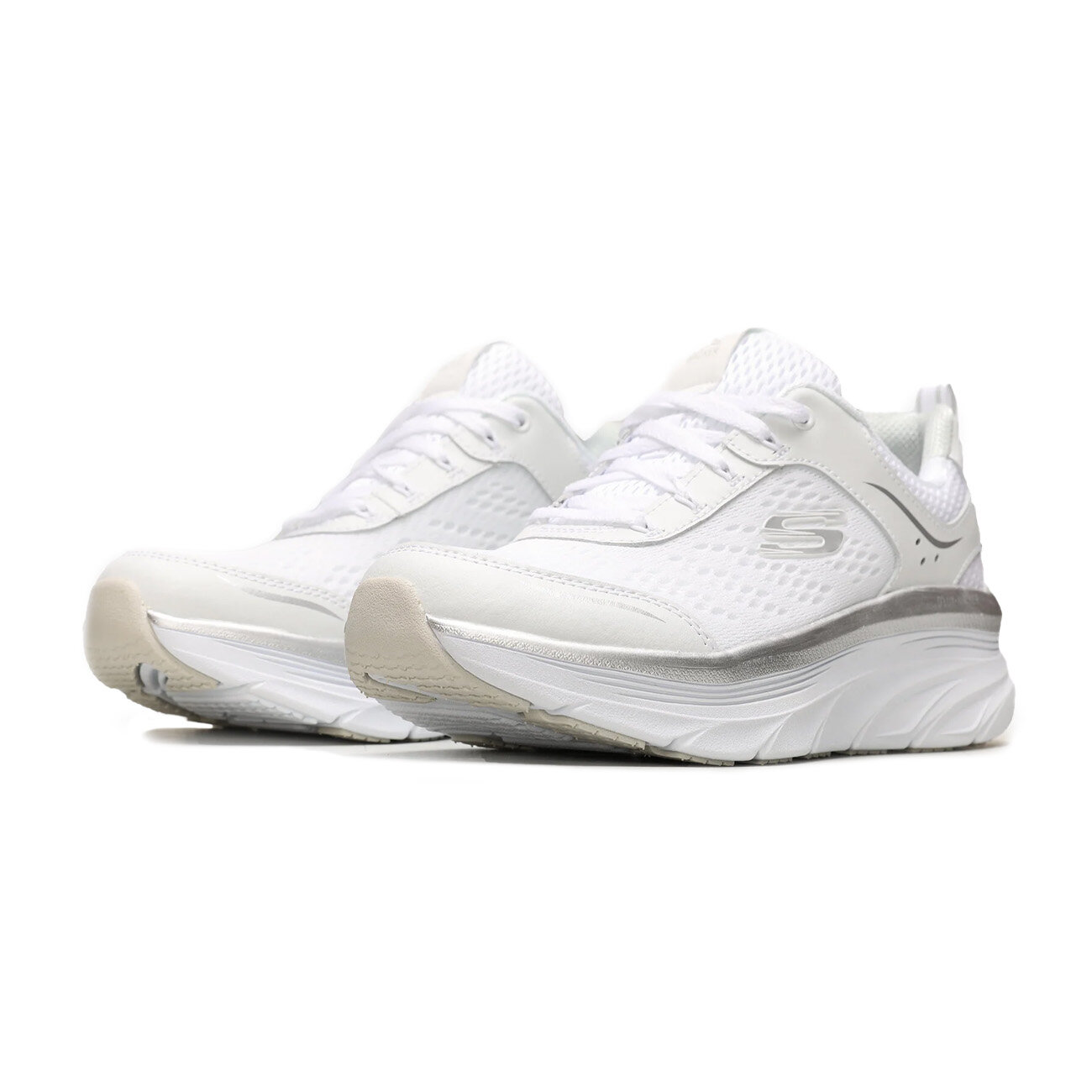 Skechers 149023 D'Lux Walker-İnfinite Motion Spor Ayakkabı Beyaz-Gümüş - 2