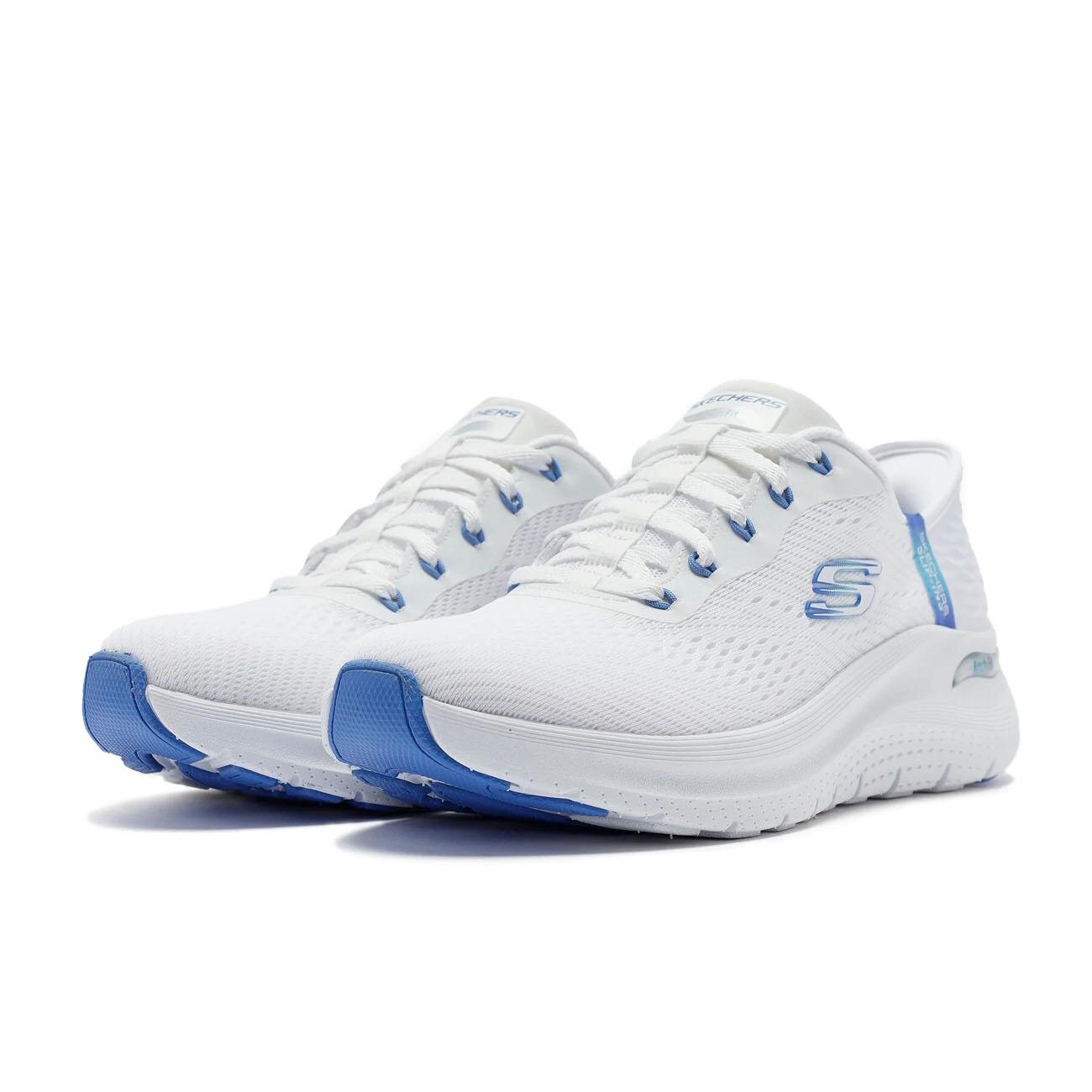 Skechers 150066Tk Arch Fit 2.0 - Easy Chic Spor Ayakkabı Beyaz-Mavi - 2