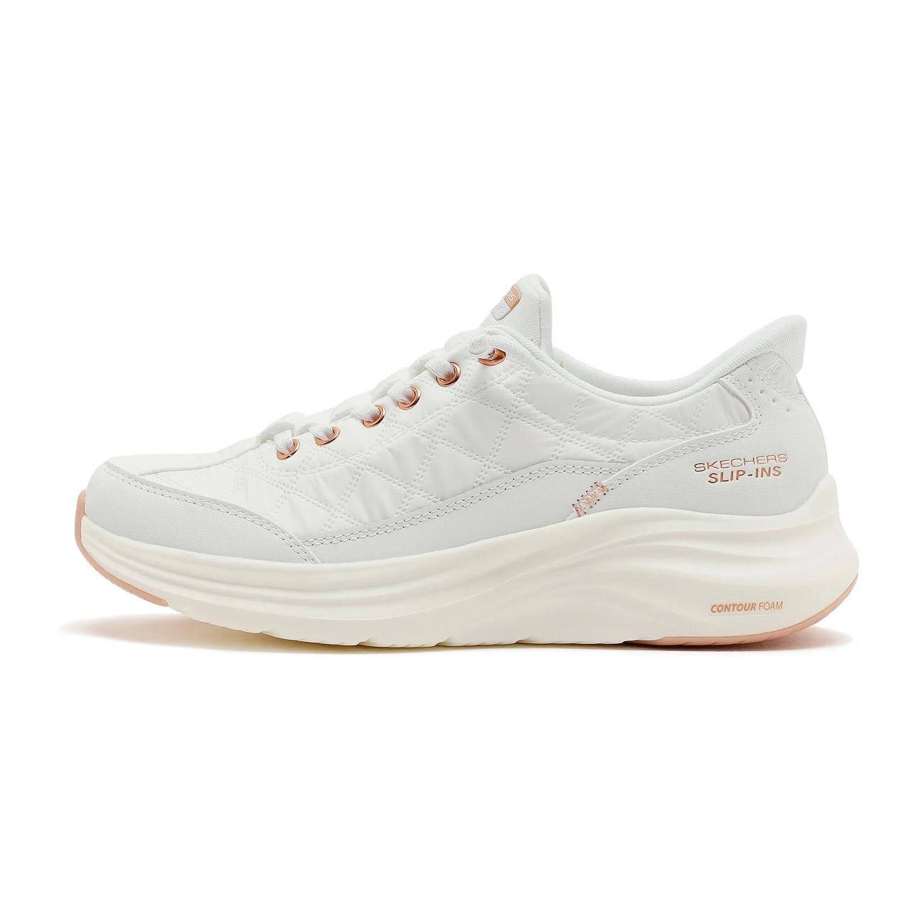 Skechers 150413 Contour Foam - Golden Hour Spor Ayakkabı Beyaz-Pembe - 1