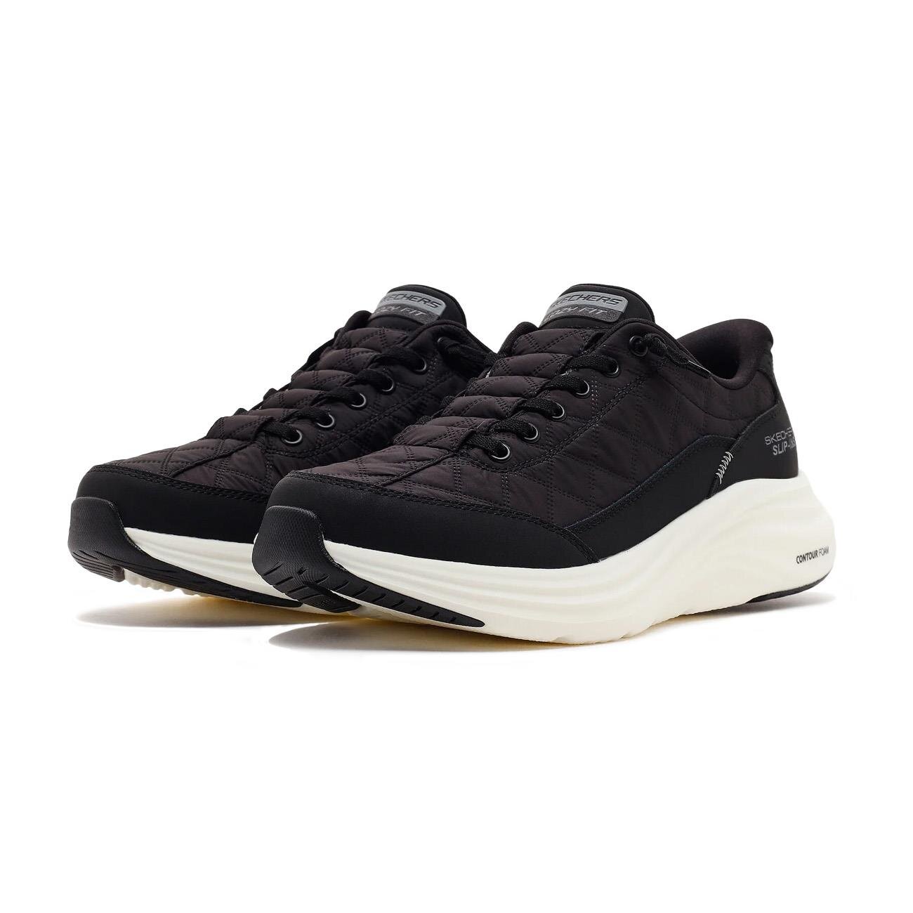 Skechers 232619 Contour Foam - Cozy Fit Spor Ayakkabı Siyah-Beyaz - 3