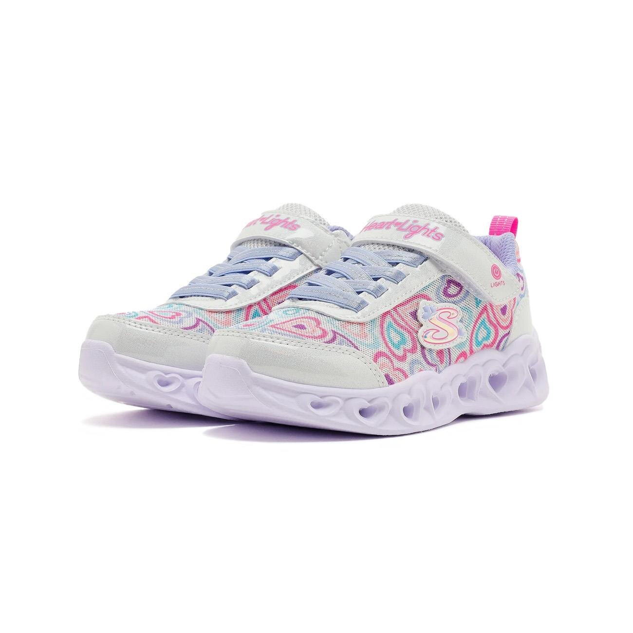 Skechers 303257L Heart Lights Spor Ayakkabı Beyaz-Çoklu - 3