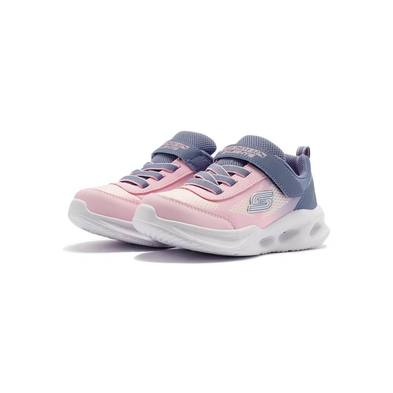 Skechers 303714N Sola Glow-Ombre Deluxe Spor Ayakkabı Gri-Açık Pembe - 3