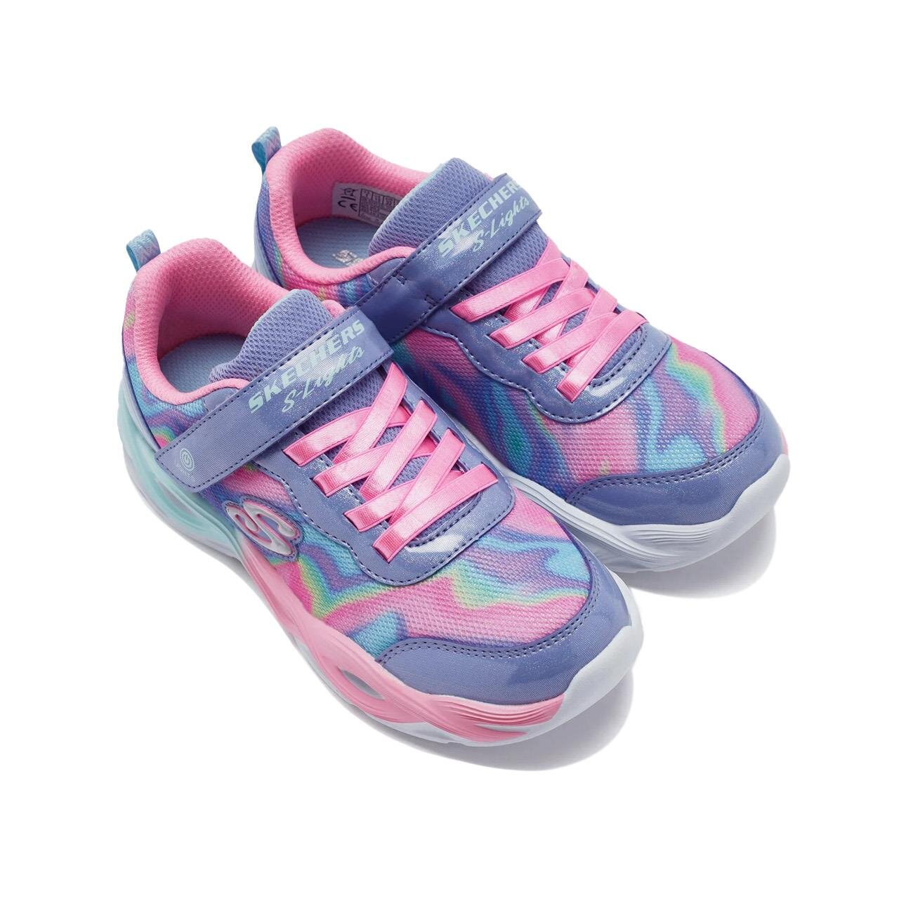 Skechers 303716L Twisty Glow - Sorbet Swirl Spor Ayakkabı Lila - 4