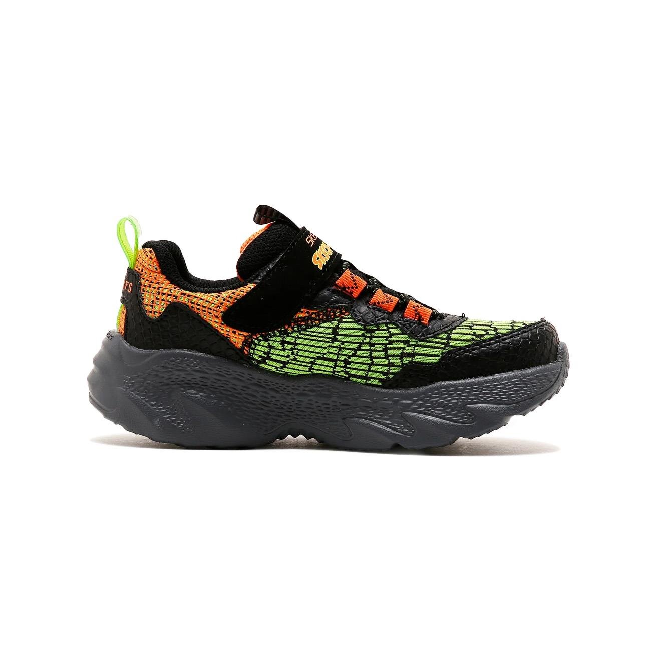 Skechers 400615L Dino-Lights Spor Ayakkabı Siyah-Turuncu - 2