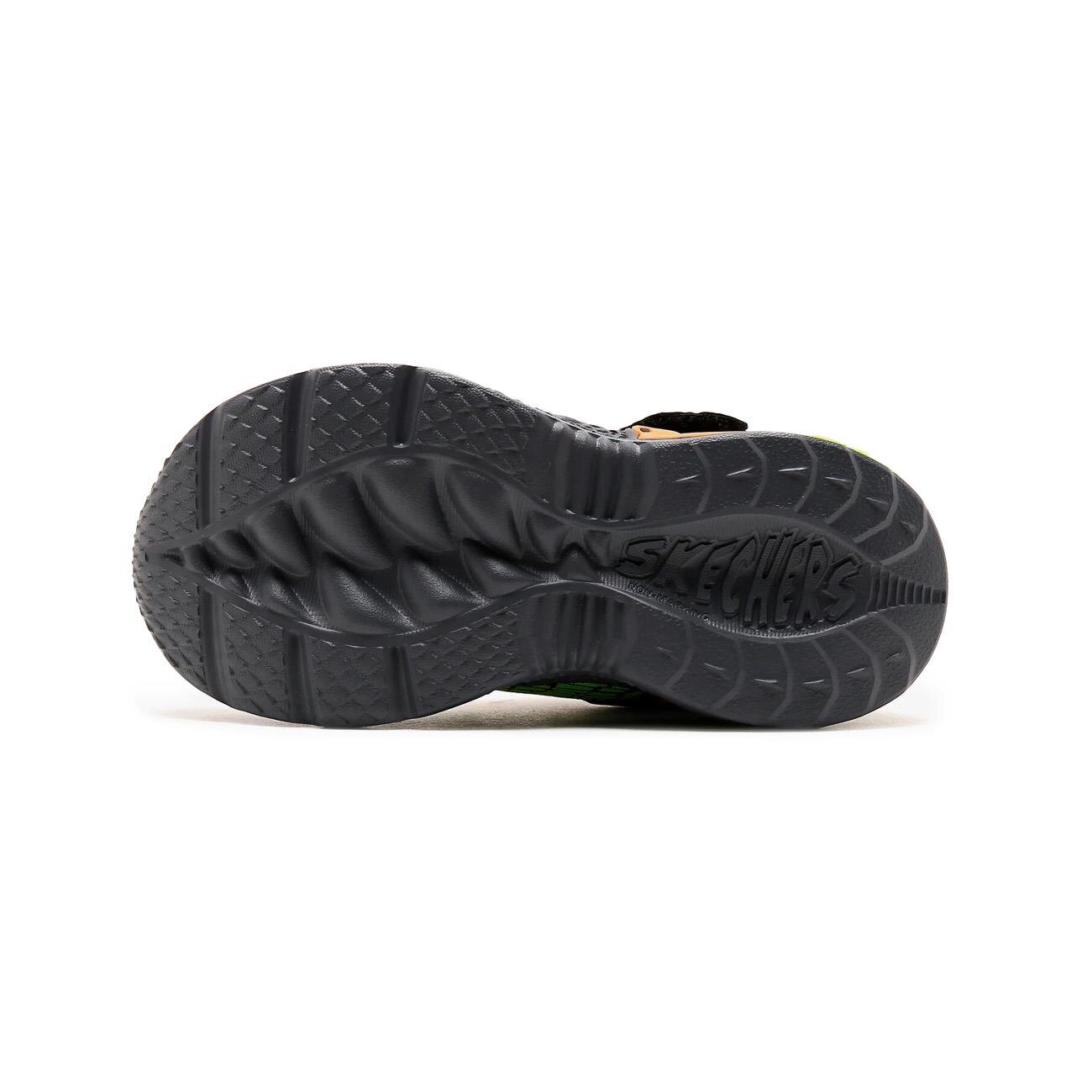 Skechers 400615L Dino-Lights Spor Ayakkabı Siyah-Turuncu - 6