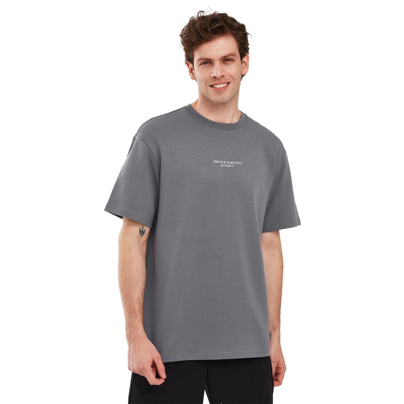 Skechers S231094 Graphic Tee Antrasit Tişört - 3
