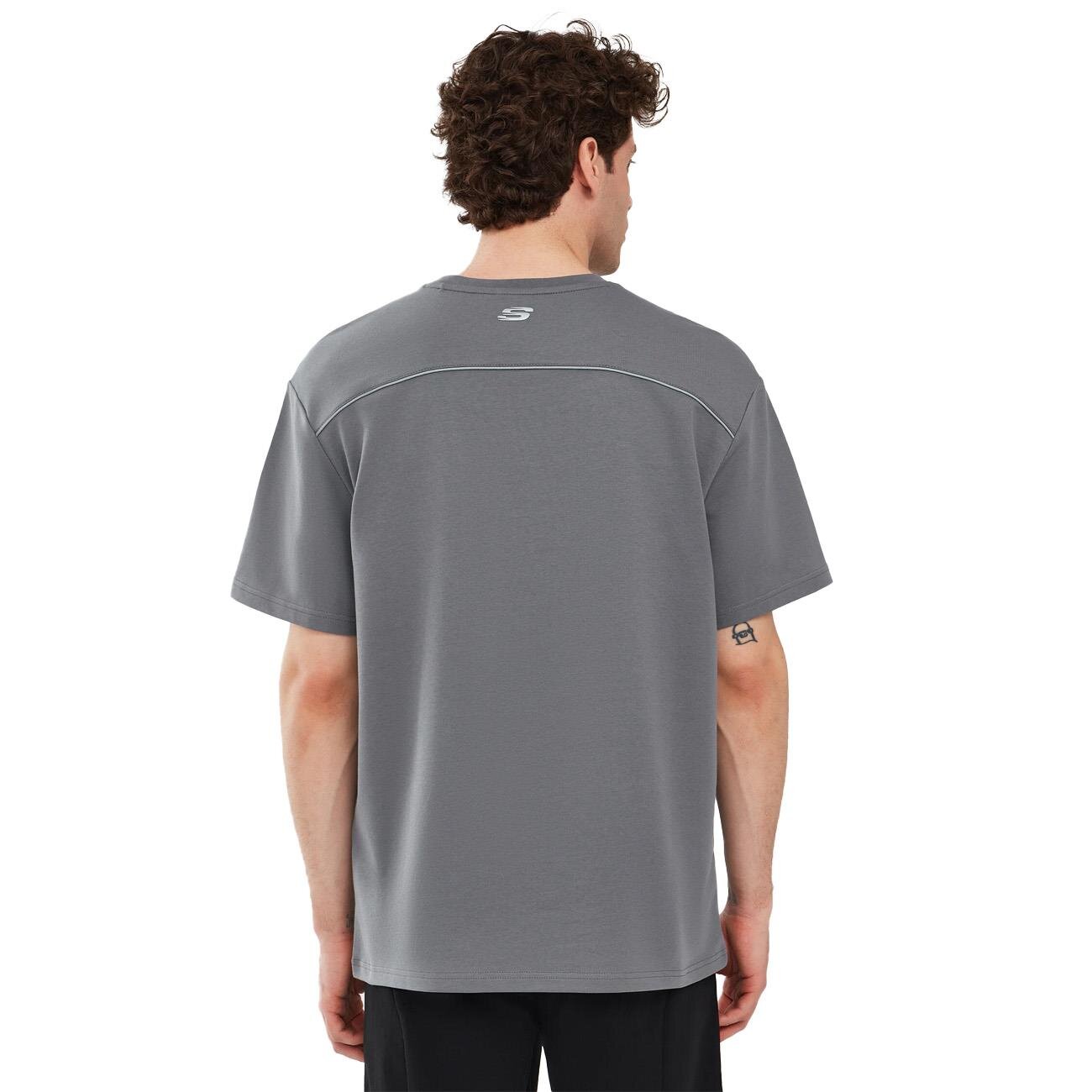 Skechers S231094 Graphic Tee Antrasit Tişört - 4