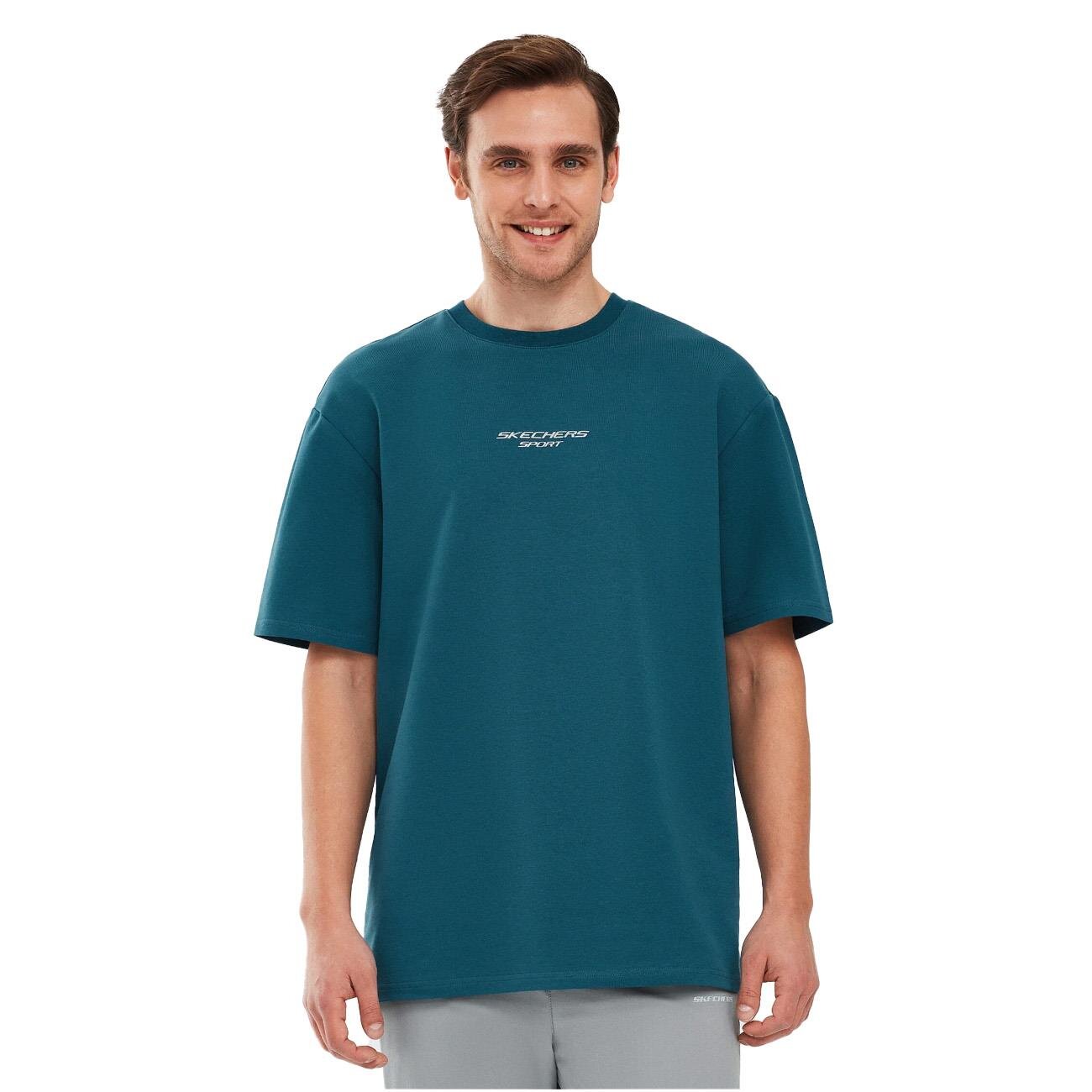 Skechers S231094 Graphic Tee Reflect Logo Oversize Tişört Petrol - 3