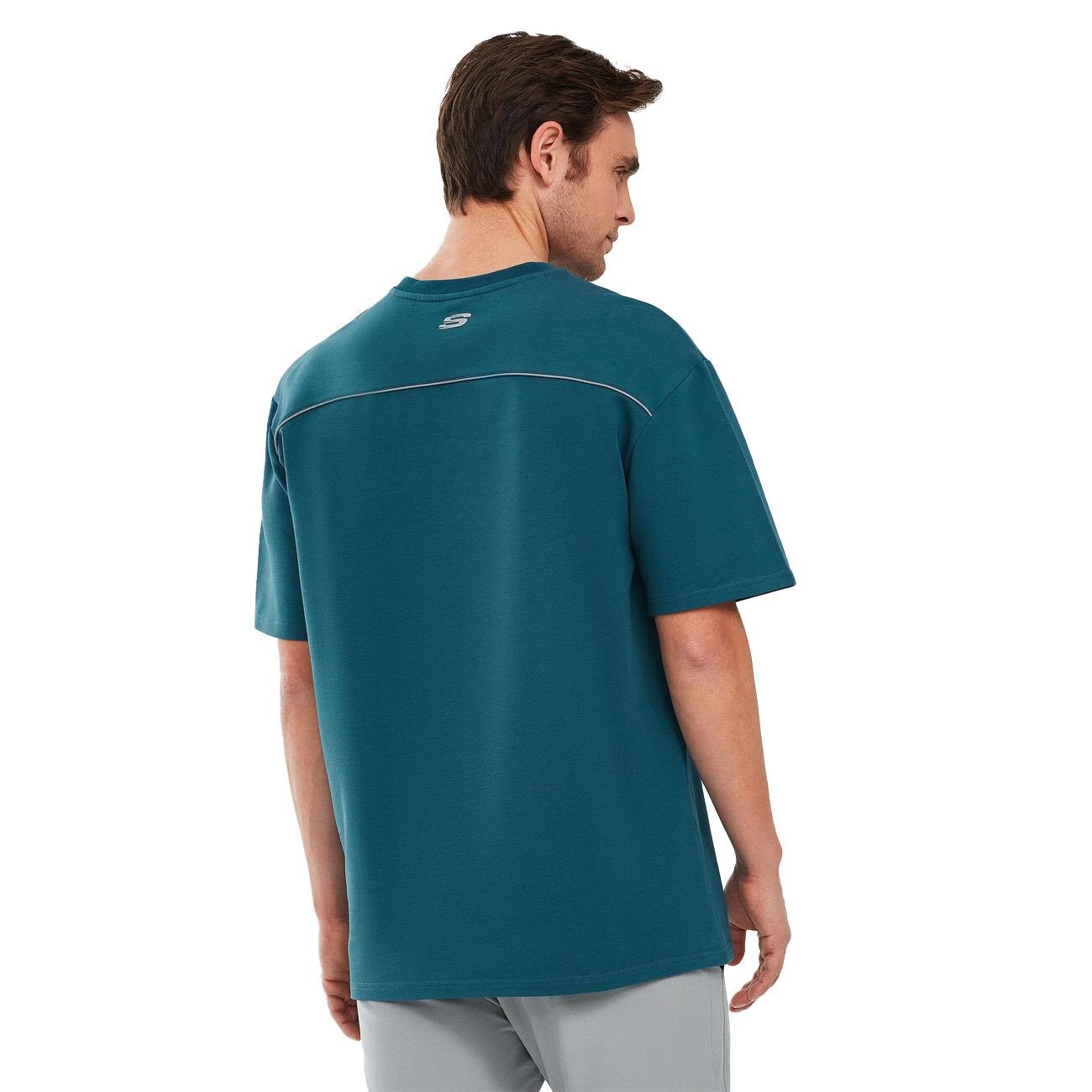 Skechers S231094 Graphic Tee Reflect Logo Oversize Tişört Petrol - 4