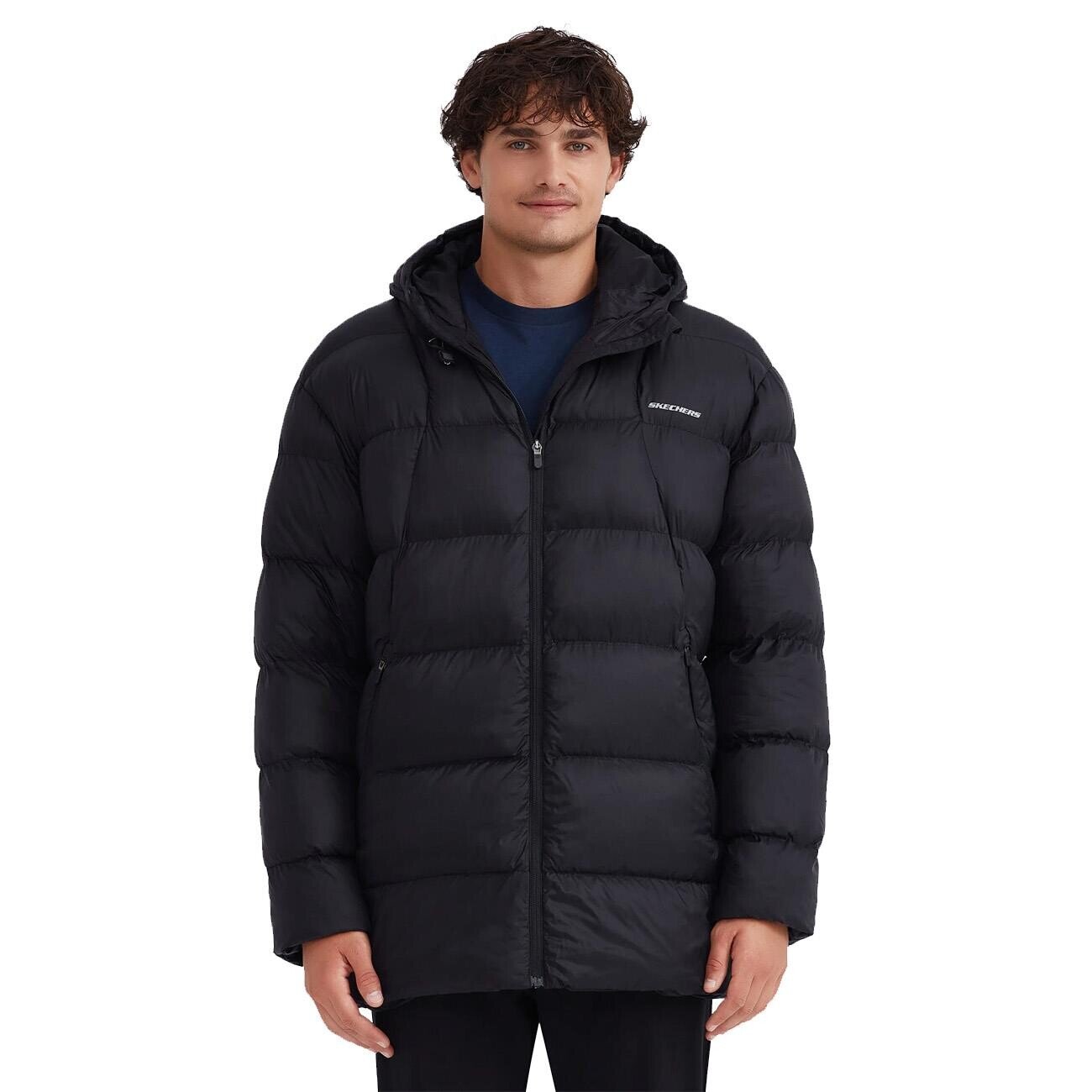 Skechers S232031 M Outerwear Padded Ceket Siyah - 1