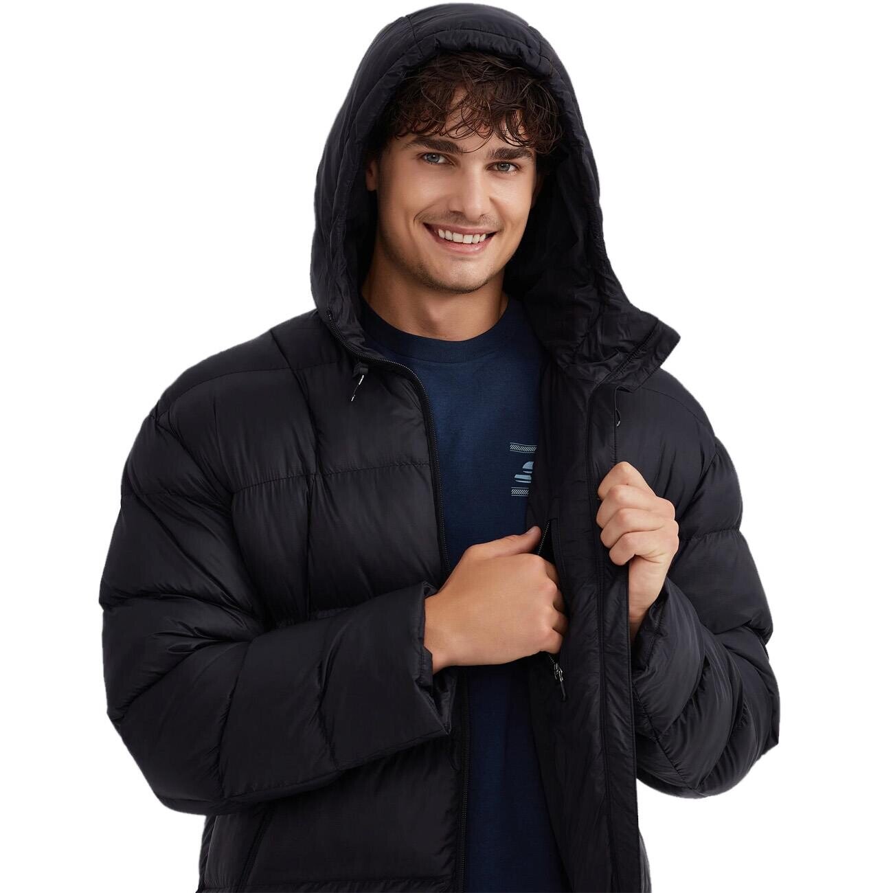 Skechers S232031 M Outerwear Padded Ceket Siyah - 4