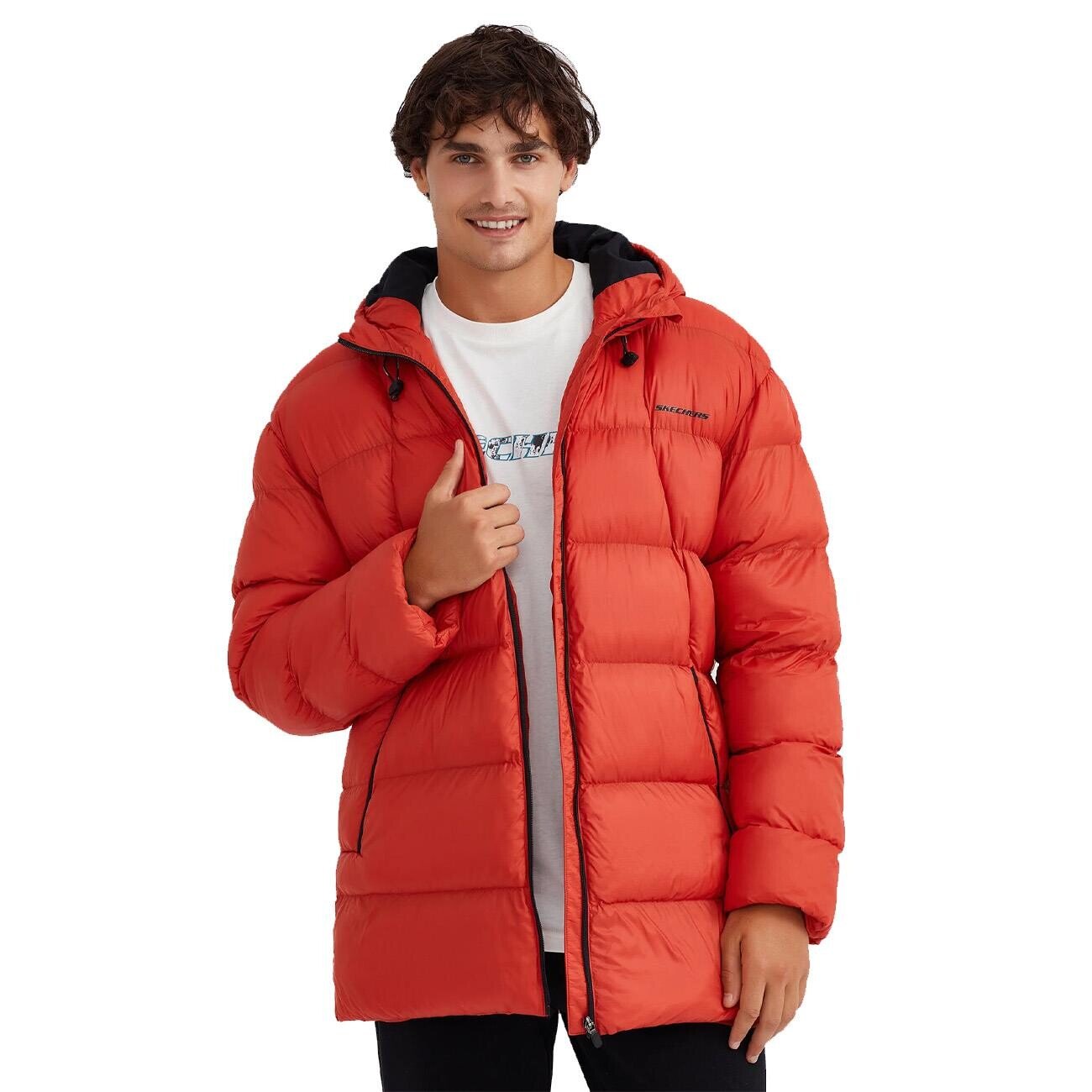 Skechers S232031 M Outerwear Padded Ceket Turuncu - 4