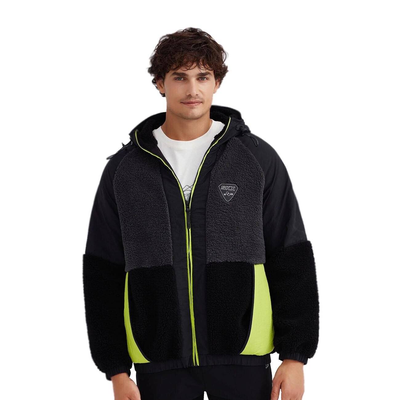 Skechers S232310 M Outdoor Fleece Full Zip Sherpa Siyah - 1