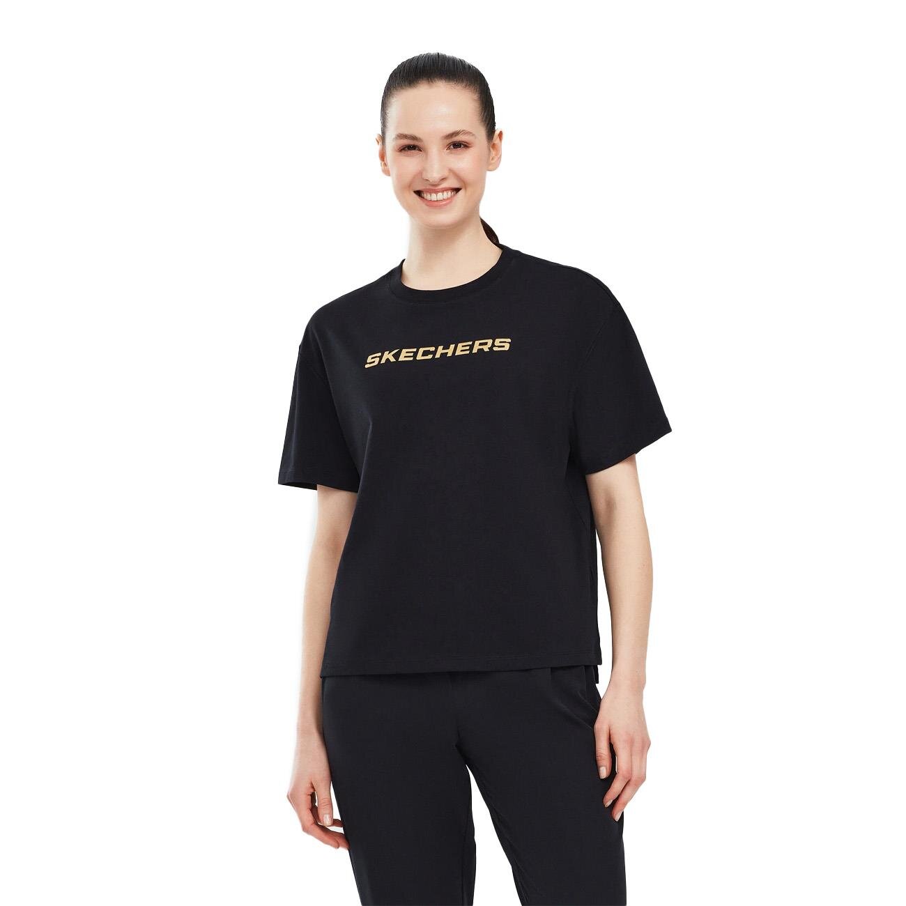 Skechers S241012 Graphic Tişört W Short Sleeve Siyah - 3