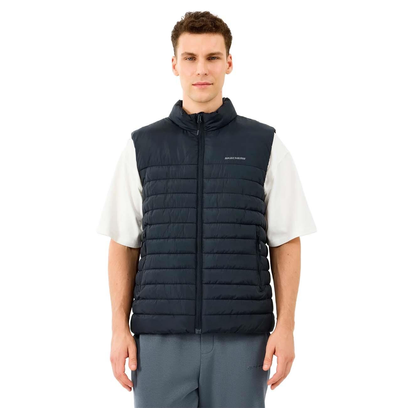 Skechers S242212 M Outerwear Polar Lining Paded Vest Yelek Siyah - 1