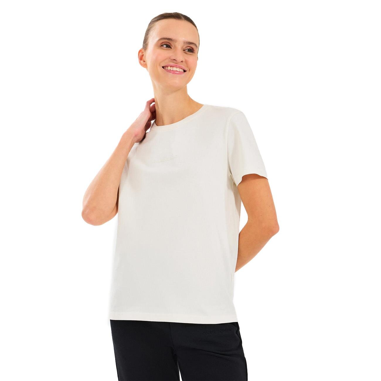Skechers S2510029 W Essential Crewneck Tişört Kırık Beyaz - 1