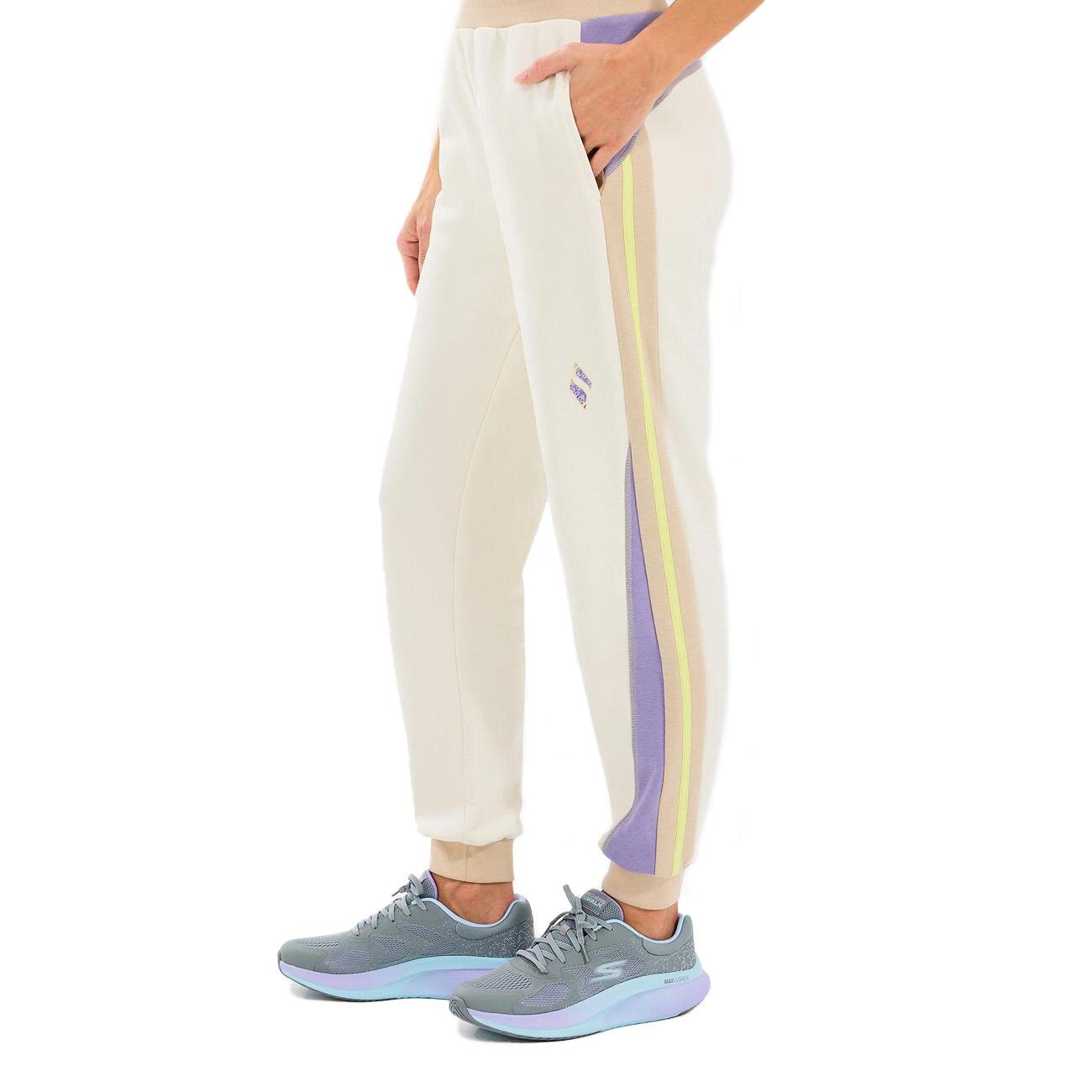 Skechers S2510048 W Diagonal Lw Fleece Jogger Eşofman Altı Kırık Beyaz - 2