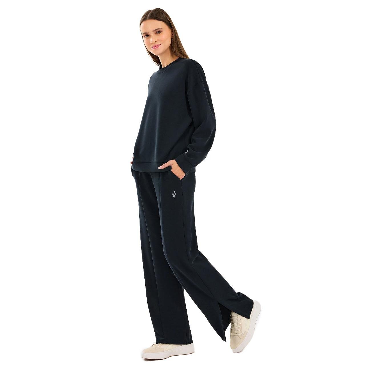 Skechers S2510057 W Lounge Regular Wide Leg Eşofman Altı Siyah - 3