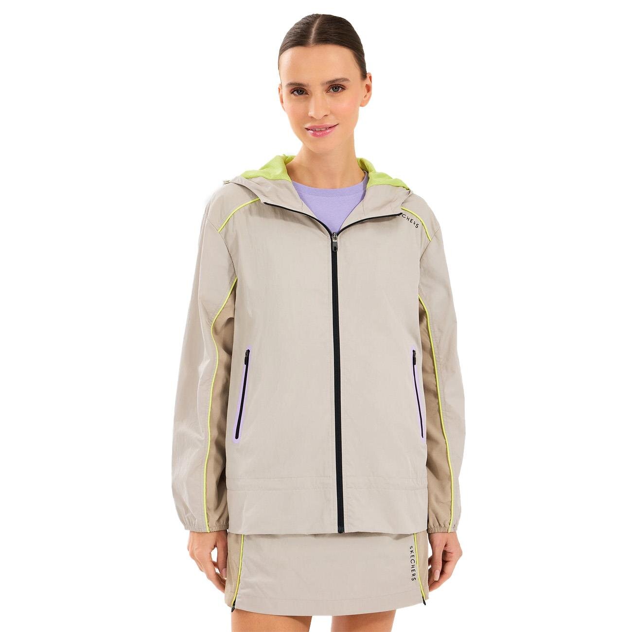 Skechers S2510116 W Fullzip Ceket Kırık Beyaz - 1