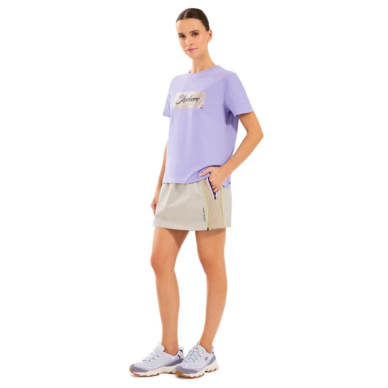 Skechers S2510117 W Skort Şort Kırık Beyaz - 4