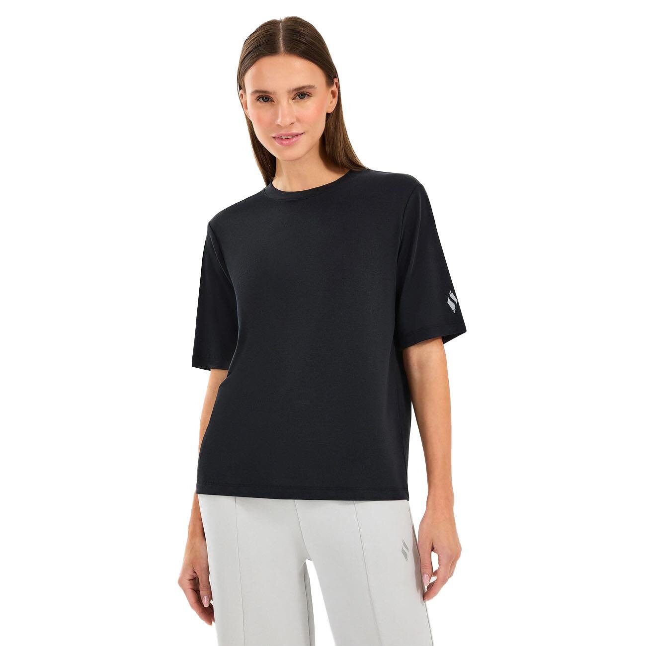 Skechers S2510327 W Lounge Regular Crew Nec Tişört Siyah - 1