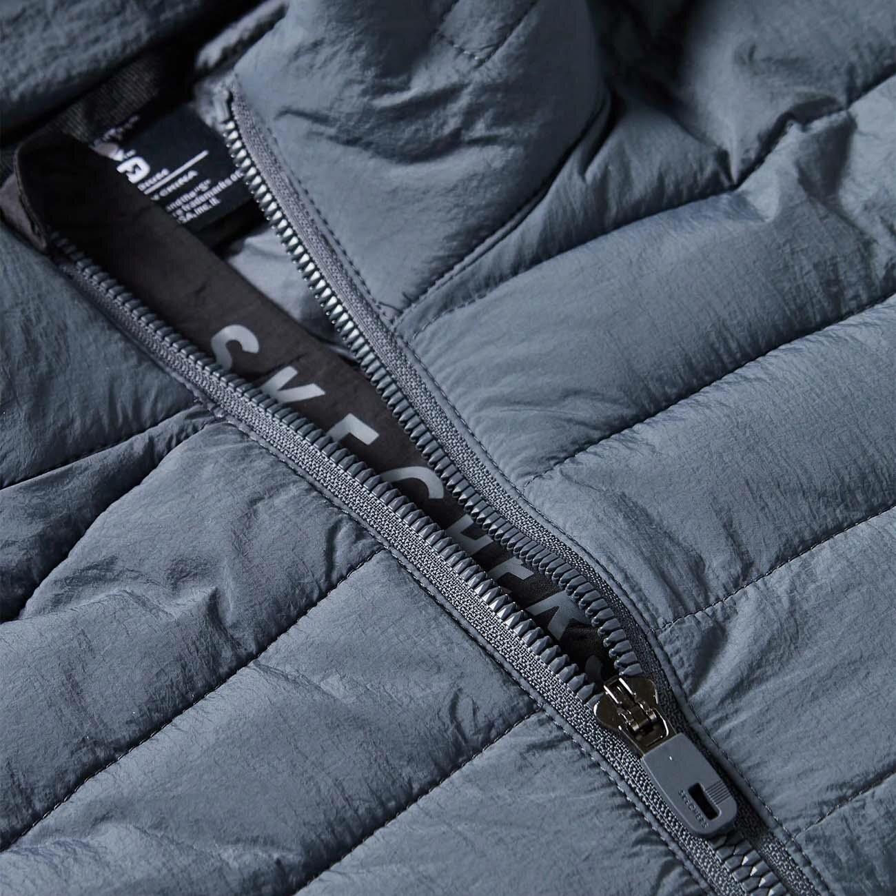 Skechers S2520277 M Essential Outerwear Puffer Ceket Gri - 3