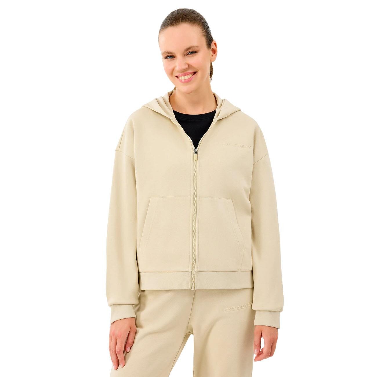 Skechers S2610016 W Essential Full Zip Sweatshirt Krem - 1