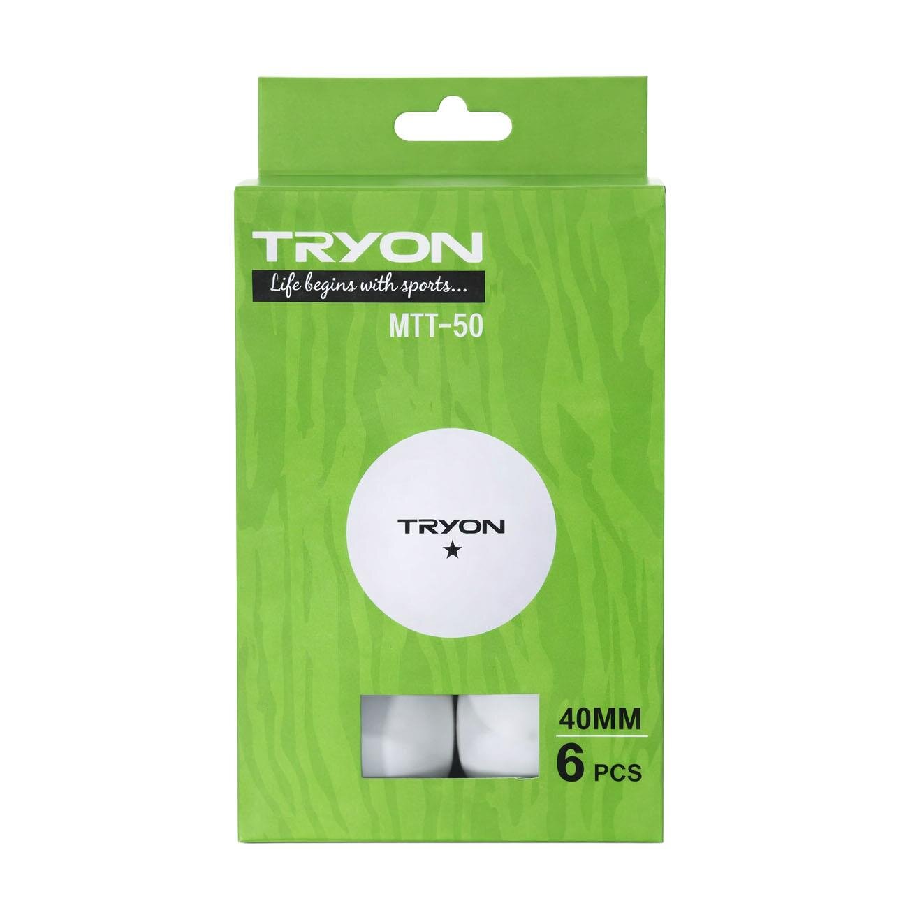 Tryon Mtt50 Masa Tenis Topu 6 lı 1 Yıldız Beyaz - 1