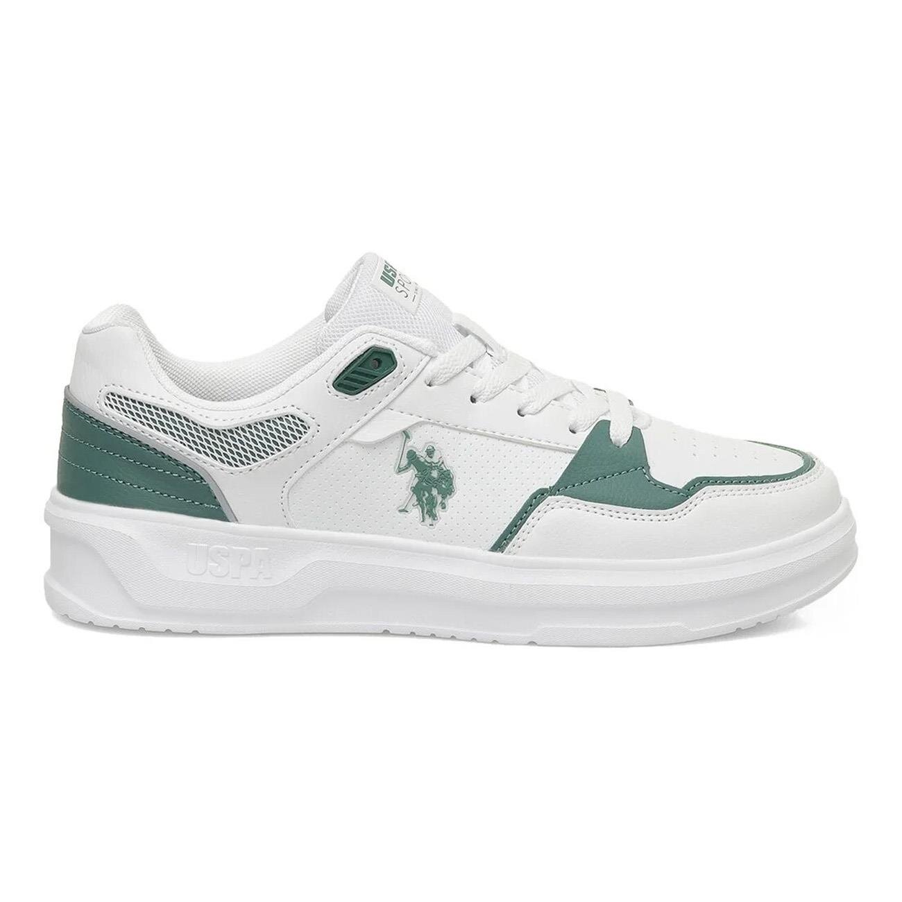 U.S. Polo Assn. Alucard Spor Ayakkabı Beyaz-Yeşil - 1