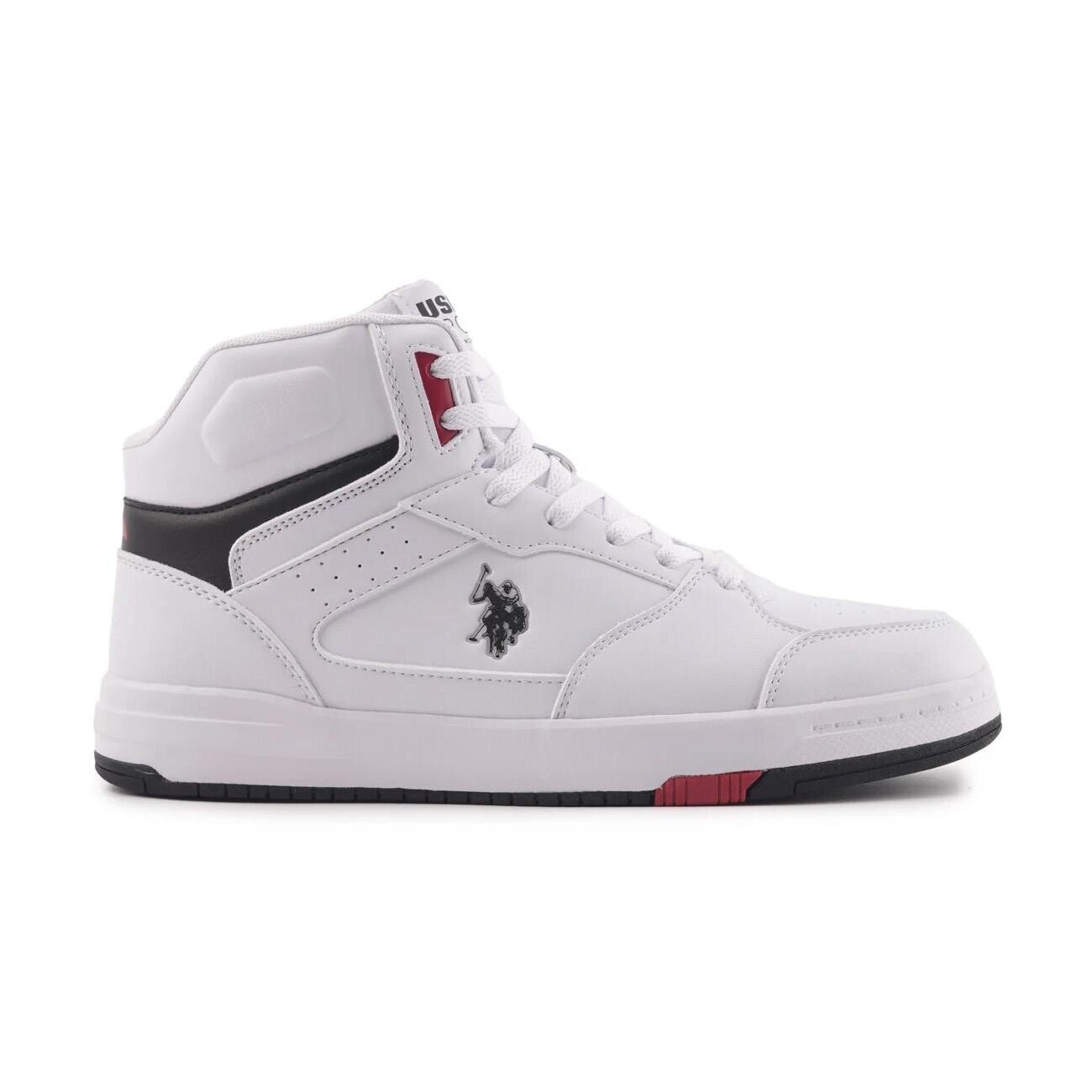 U.S. Polo Assn. Presto Hi Spor Ayakkabı Beyaz-Siyah-Kırmızı - 1