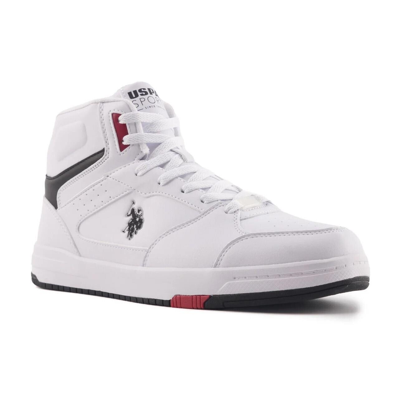 U.S. Polo Assn. Presto Hi Spor Ayakkabı Beyaz-Siyah-Kırmızı - 2