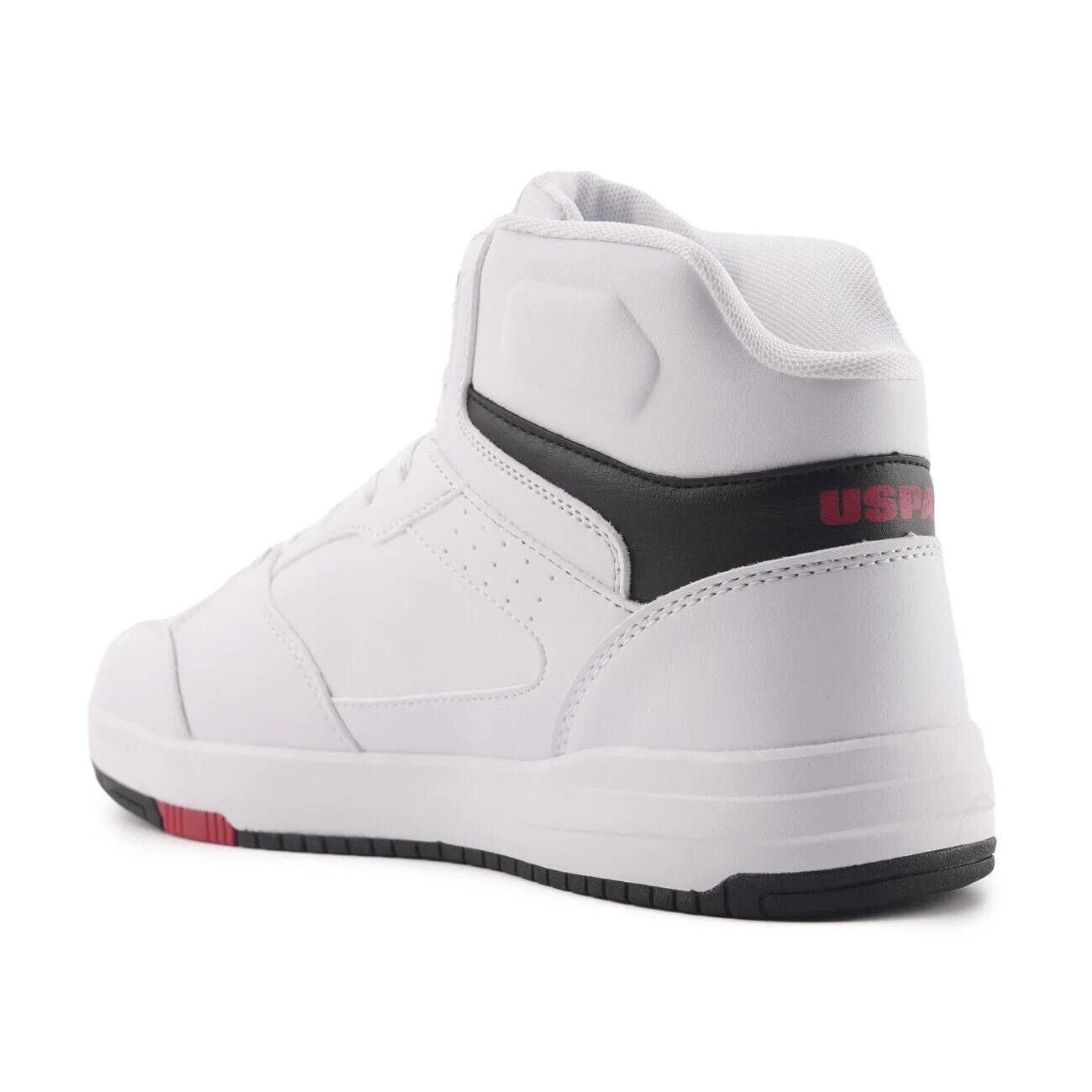 U.S. Polo Assn. Presto Hi Spor Ayakkabı Beyaz-Siyah-Kırmızı - 3