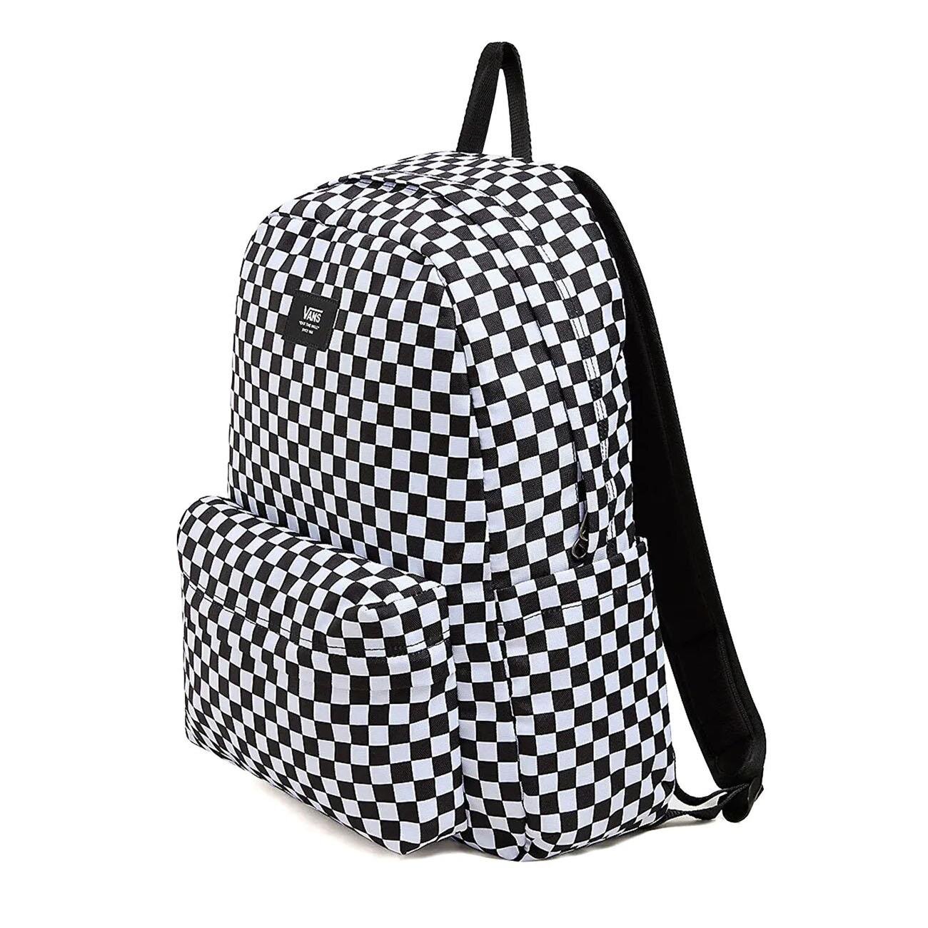 Vans Vn000h4xy281 Old Skool Check Backpack Siyah-Beyaz - 2