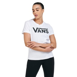 Vans Vn0a3up4wht Flying V Crew Tişört Beyaz - Vans